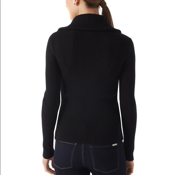 SOLD {WHBM} New Quilted Shimmer Sweater Jacket - Picture 3 of 8